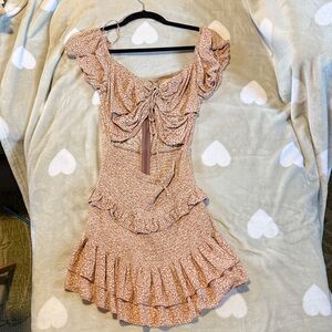 Floral Ruffle Mini Dress